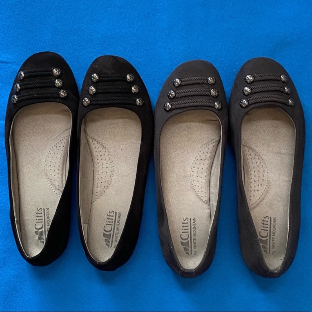 Ballet Flats Bundle Slip On Faux Suede Loafers Round Toe Cliffs White Mountain